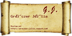 Gráczer Júlia névjegykártya